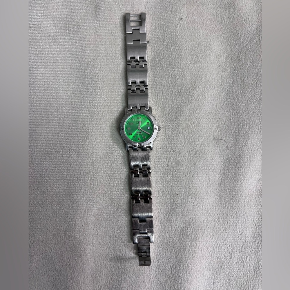 Anne Klein II H2O Stainless Steel Watch Green Dial Quartz 165 ft Water Resistant